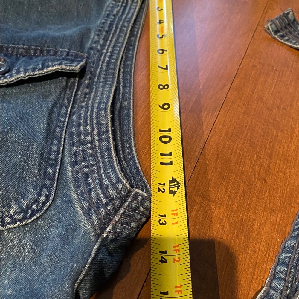 Free People - We The Free Blue Denim Overalls Jumpsuit Waist 34 (409) - Picture 12 of 14